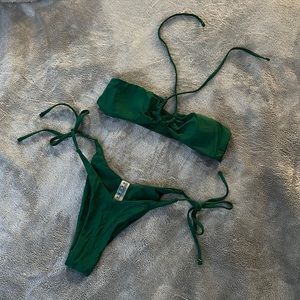 Green bikini shein